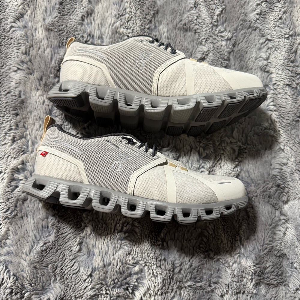 On Running White and Gray Sneakers